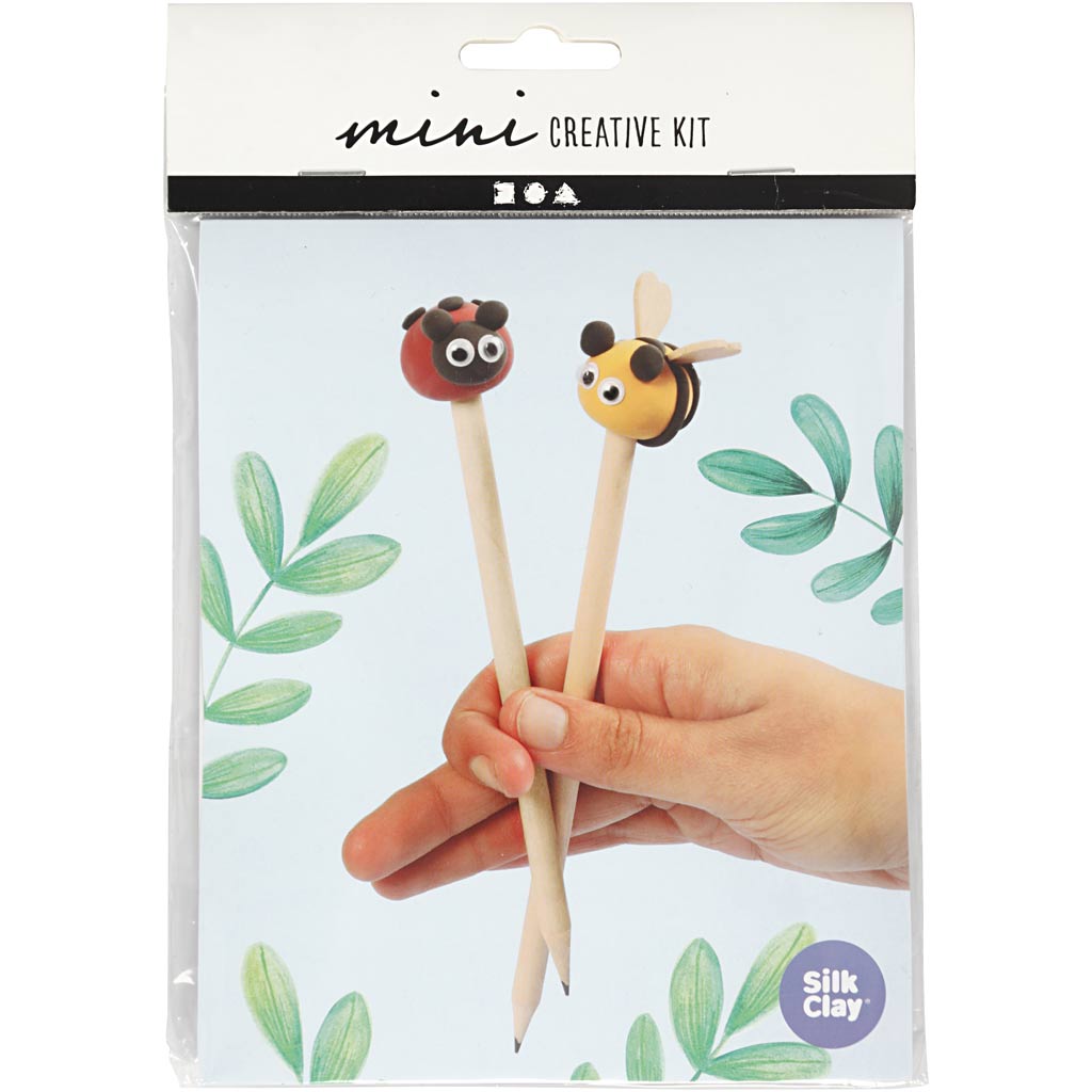 Mini kit créatif en pâte à soie, embouts pour crayons, 1 boîte