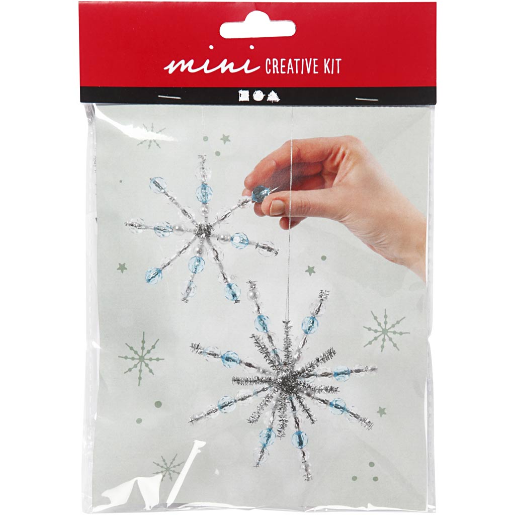 Creativ company mini kit créatif, flocons de neige, 1 boîte