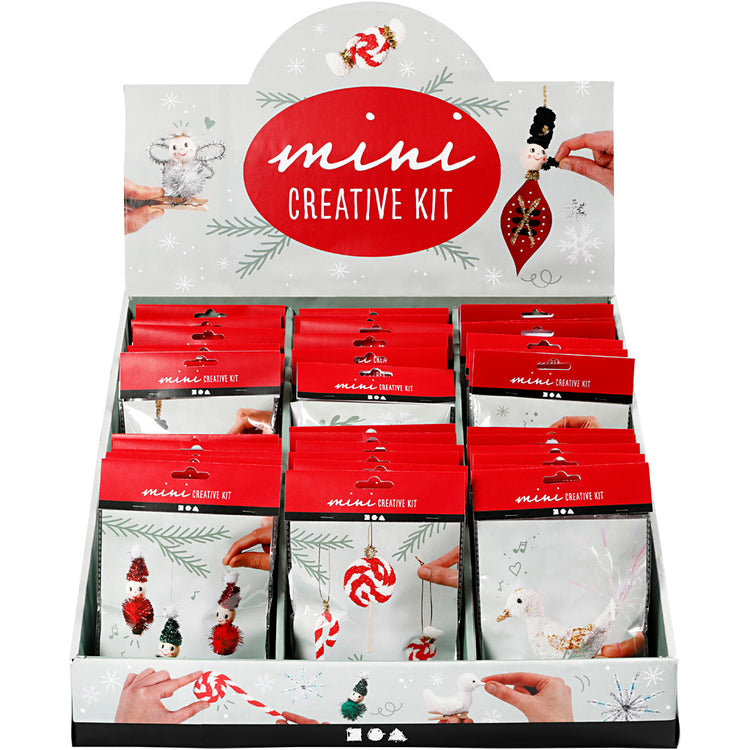 Présentoir de table Creativ company avec mini kits créatifs, h : 539 mm, l : 460 mm, 42 unités. 1 boîte