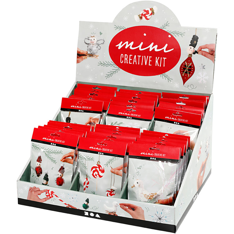 Présentoir de table Creativ company avec mini kits créatifs, h : 539 mm, l : 460 mm, 42 unités. 1 boîte