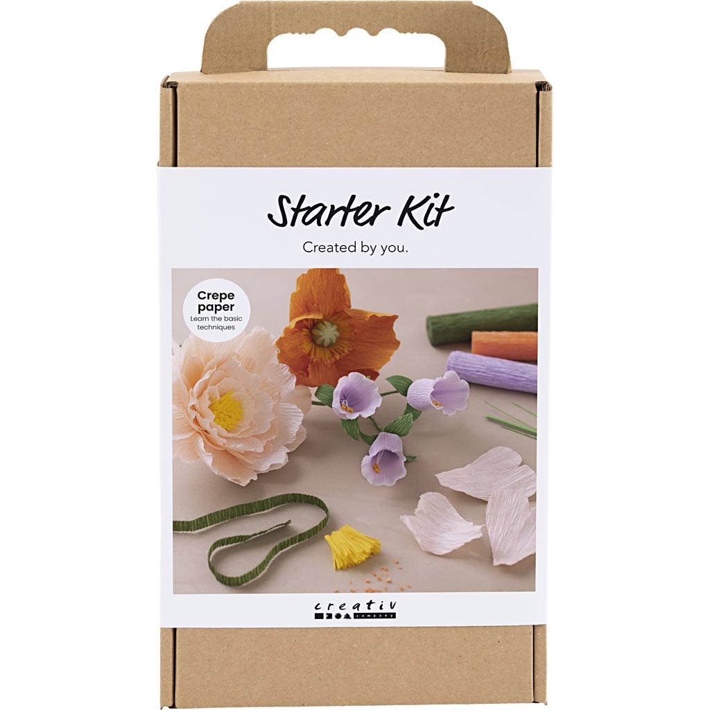 Kit de fabrication de fleurs en papier crépon