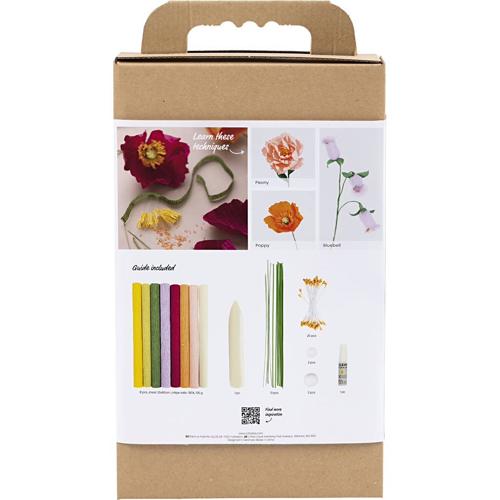 Kit de fabrication de fleurs en papier crépon