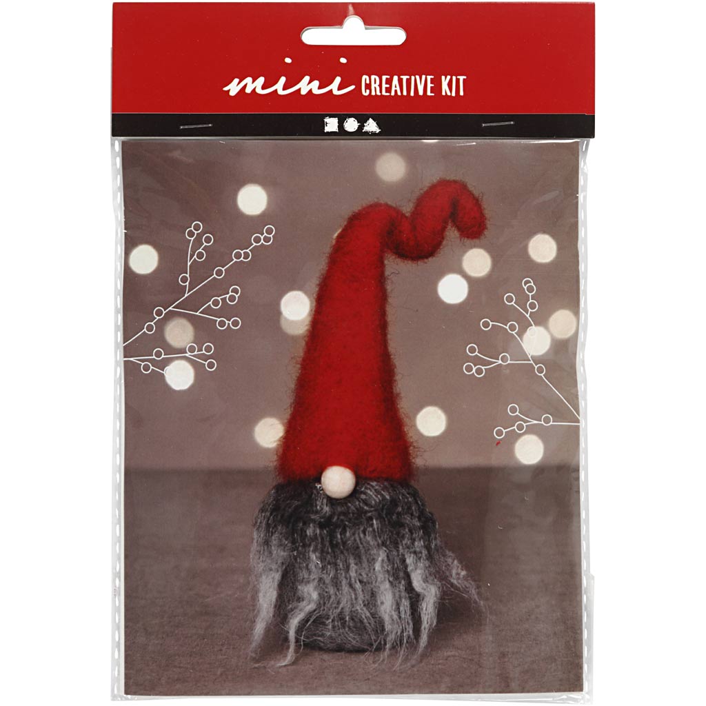 Creativ company mini hobby set, lutin de Noël avec barbe grise, h: 13 cm, 1 boîte