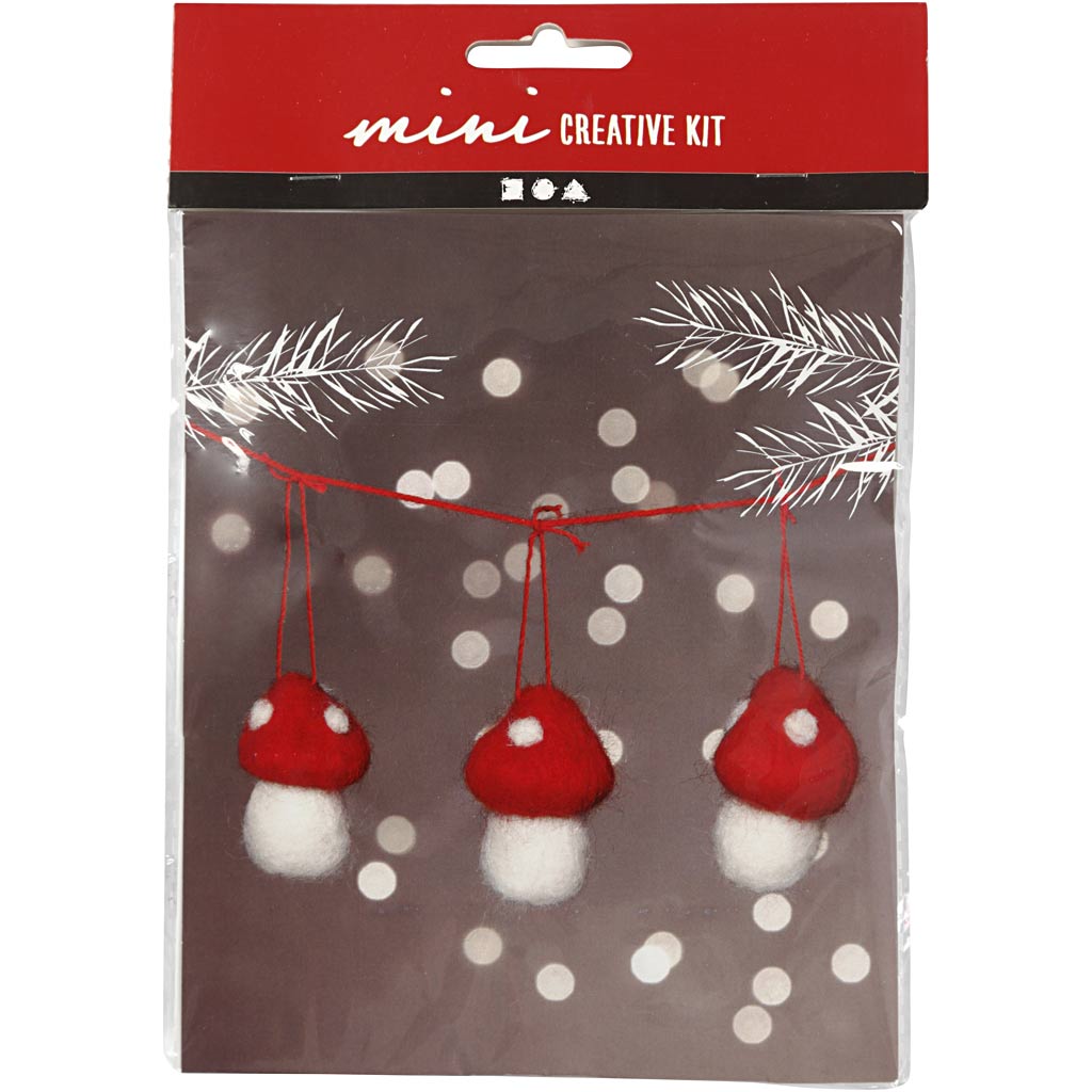 Creativ company mini kit créatif, champignons suspendus, h: 5,5 cm, 1 set