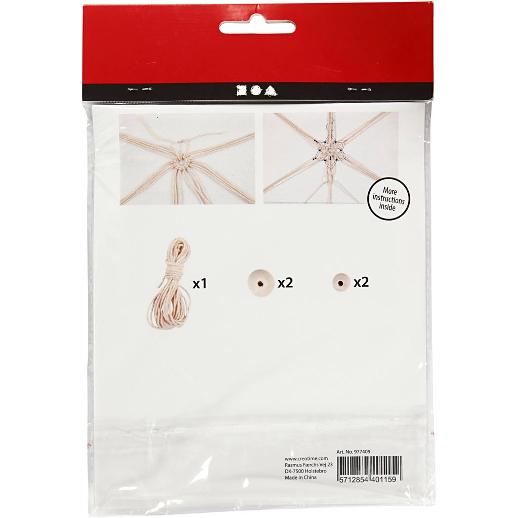 Mini kit créatif macrame flocon de neige