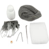 Creativ company mini kit de loisirs, gnome de Noël, h: 13 cm, mélange de gris, 1 boîte