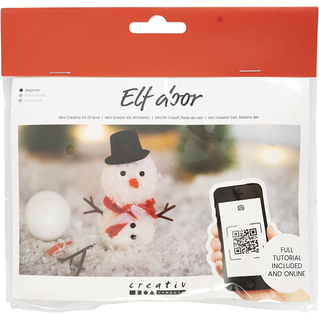 Creativ company mini hobby set porte gnome, bonhomme de neige, 1 boîte
