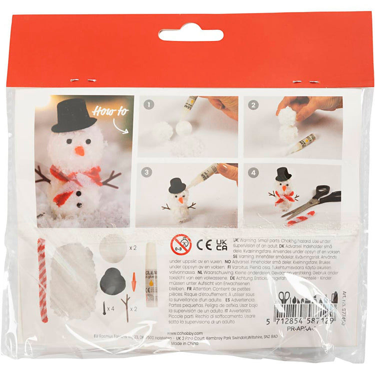 Creativ company mini hobby set porte gnome, bonhomme de neige, 1 boîte