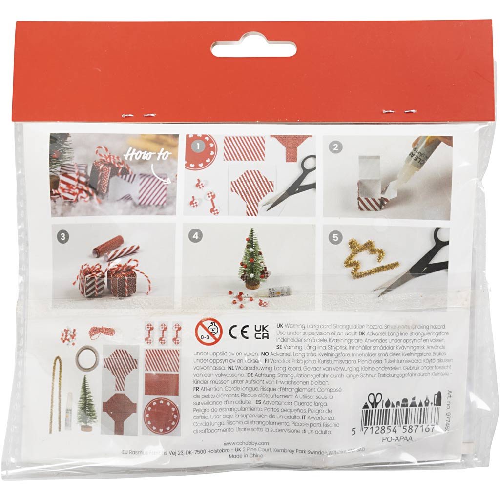 Creativ company mini hobby set porte gnome, sapin de Noël, 1 boîte