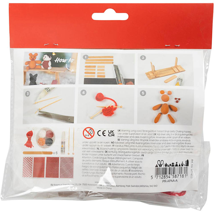 Creativ company mini hobby set porte gnome, cadeaux de Noël, 1 boîte