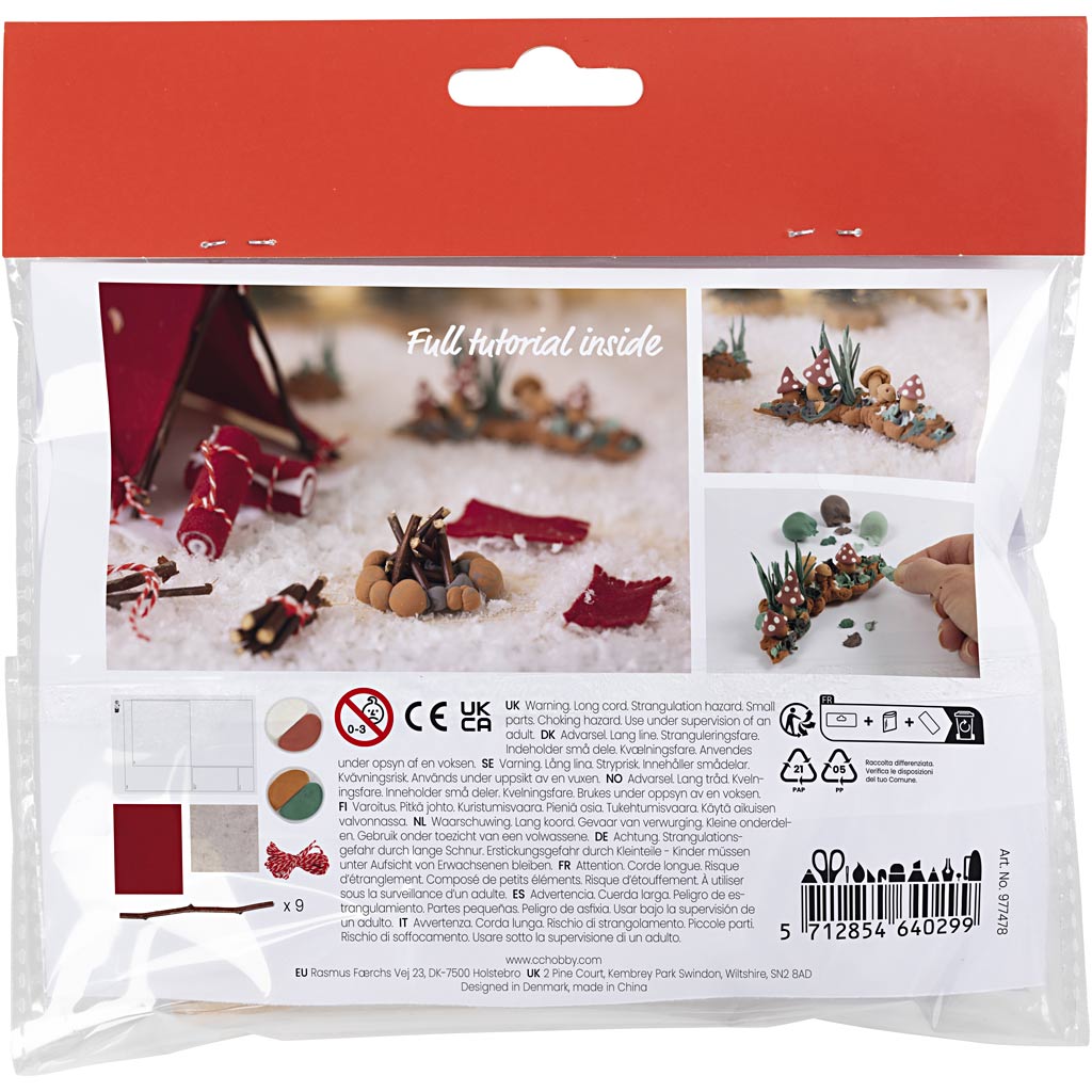 Creativ company mini hobby set porte gnome, camping, 1 boîte
