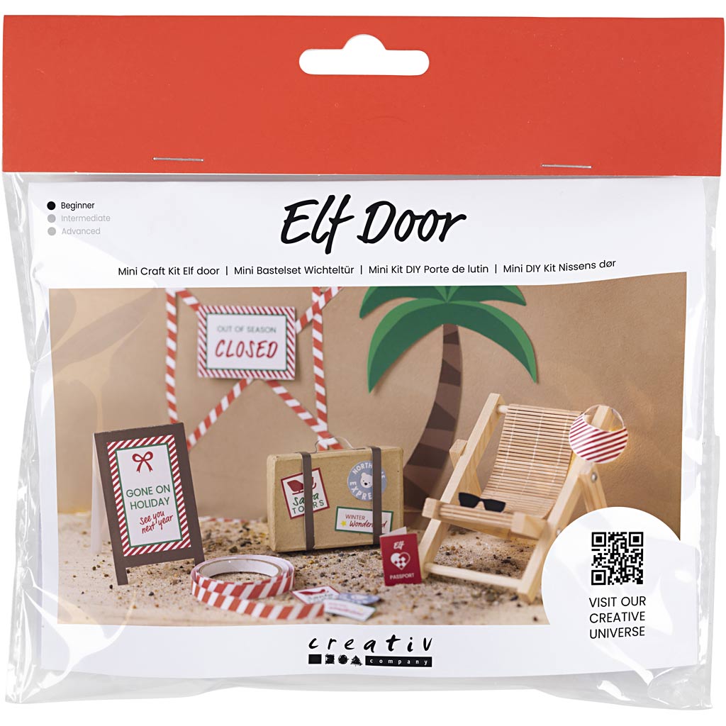Creativ company mini hobby set porte gnome, en vacances, 1 boîte