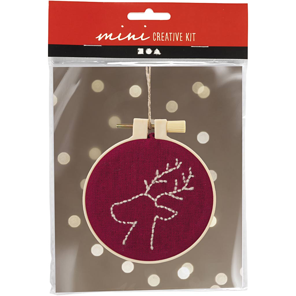Creativ company mini hobby set broderie, renne, 1 boîte