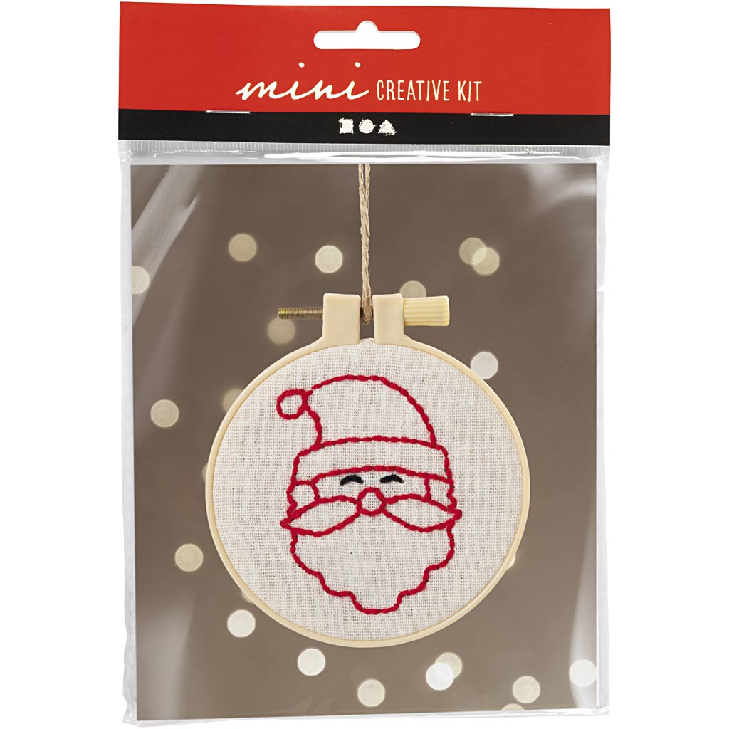 Creativ company mini hobby set broderie, Père Noël, 1 boîte