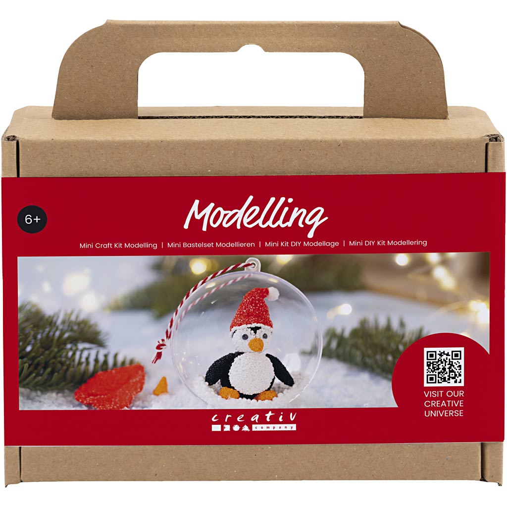 Creativ company mini kit de loisirs sculptant, pingouin, 1 boîte