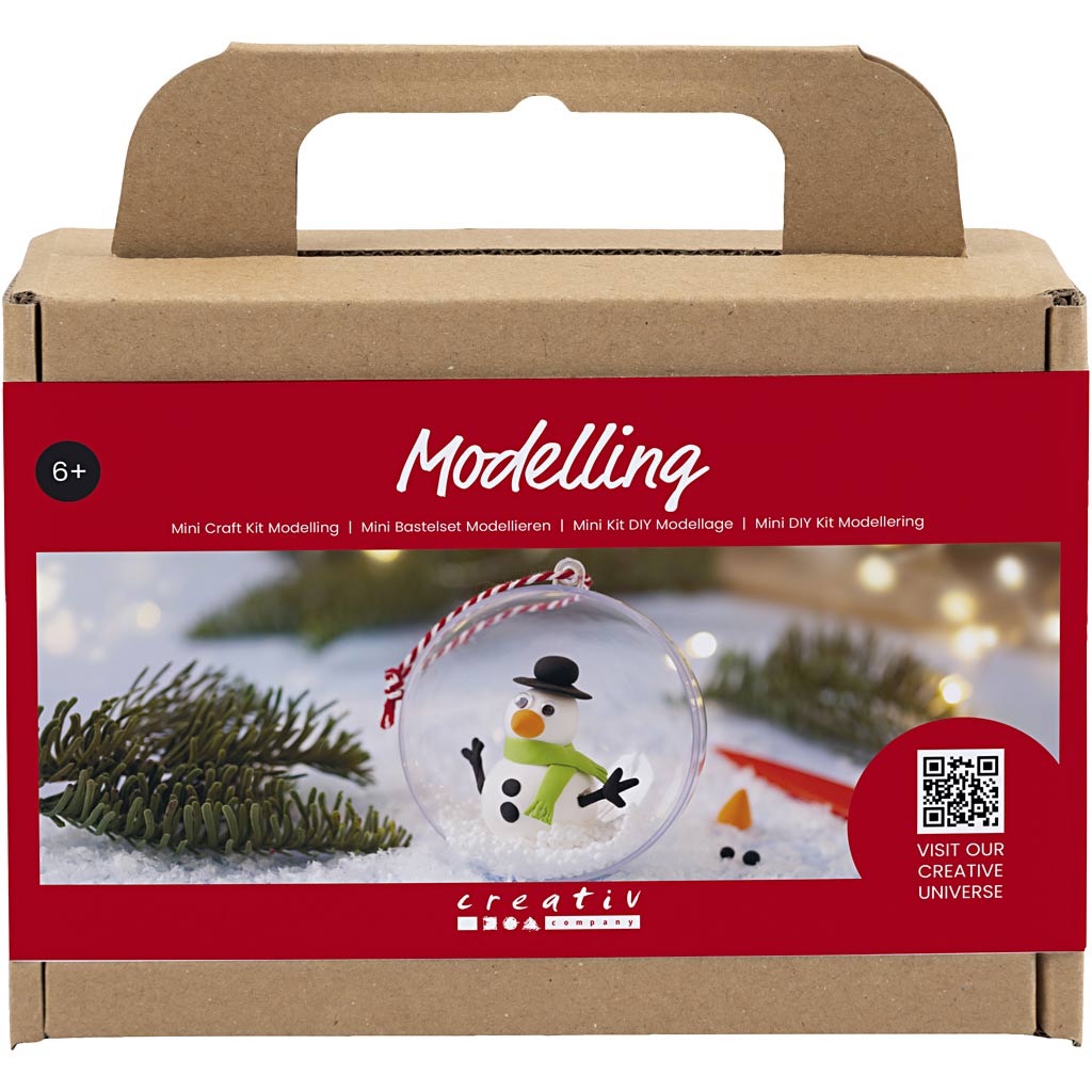 Creativ company mini hobby set modelage, bonhomme de neige, 1 boîte