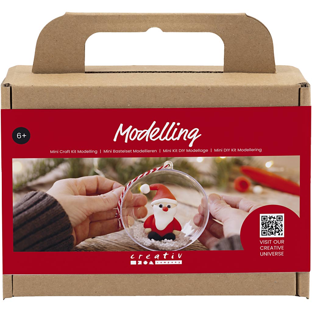 Creativ company mini hobby set modelage, Père Noël, rouge et blanc, 1 boîte