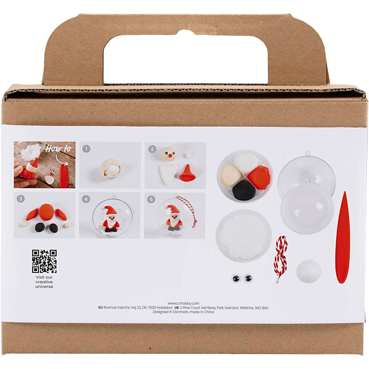 Creativ company mini hobby set modelage, Père Noël, rouge et blanc, 1 boîte