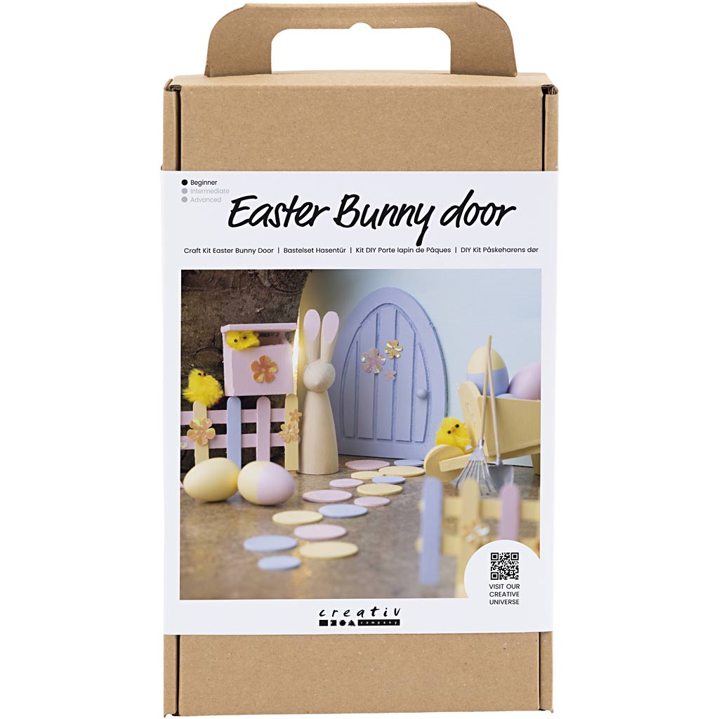 Creativ company hobby set Ensemble de porte lapin de Pâques, couleurs pastel, 1 boîte
