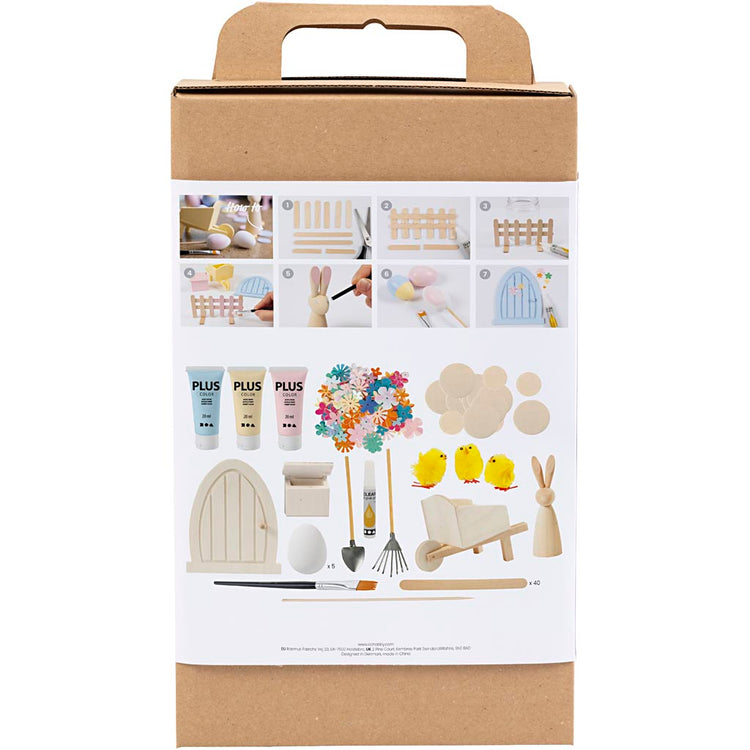 Creativ company hobby set Ensemble de porte lapin de Pâques, couleurs pastel, 1 boîte