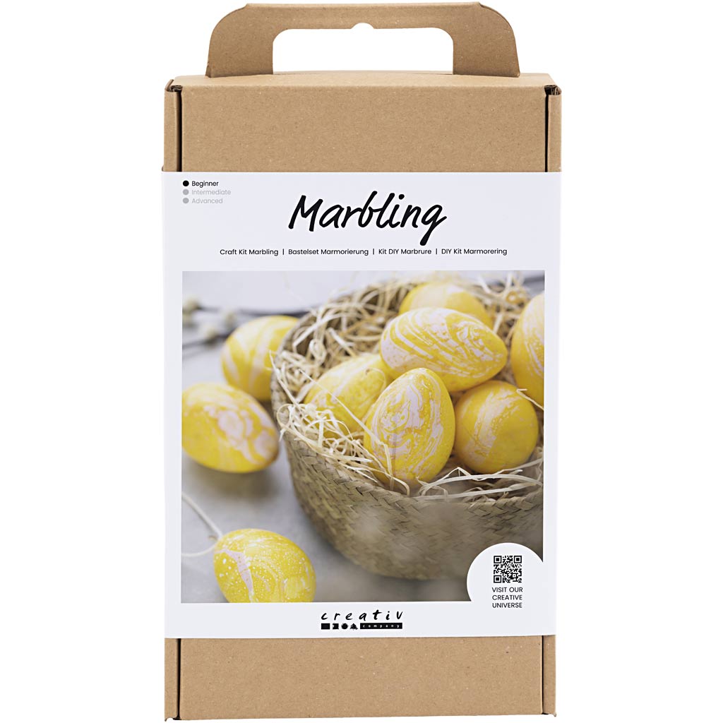 Creativ company hobby set marbre, rose, jaune, 1 boîte
