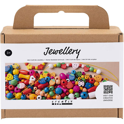 Creativ company mini boîte créative à bijoux, env. 564 pièces, couleurs gaies, 1 boîte