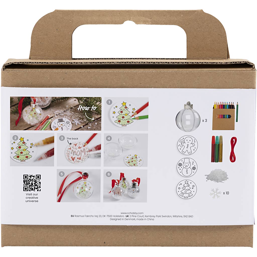 Creativ company mini hobby set Boules de Noël, dessin, 1 boîte