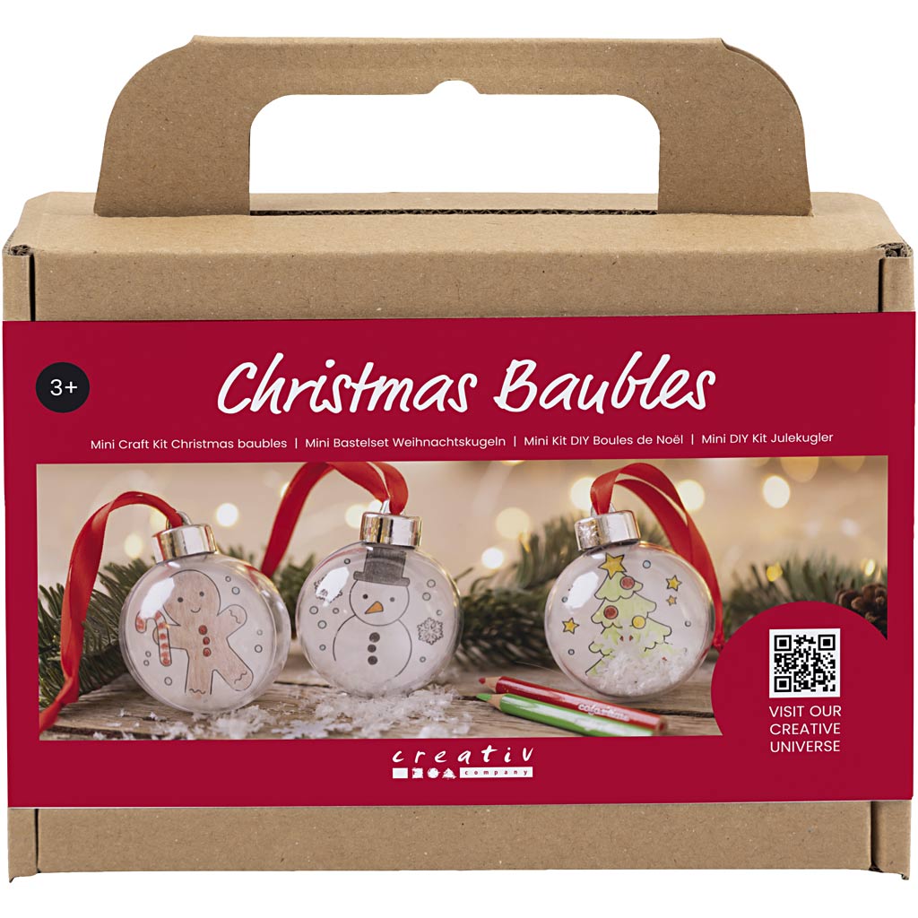 Creativ company mini hobby set Boules de Noël, dessin, 1 boîte