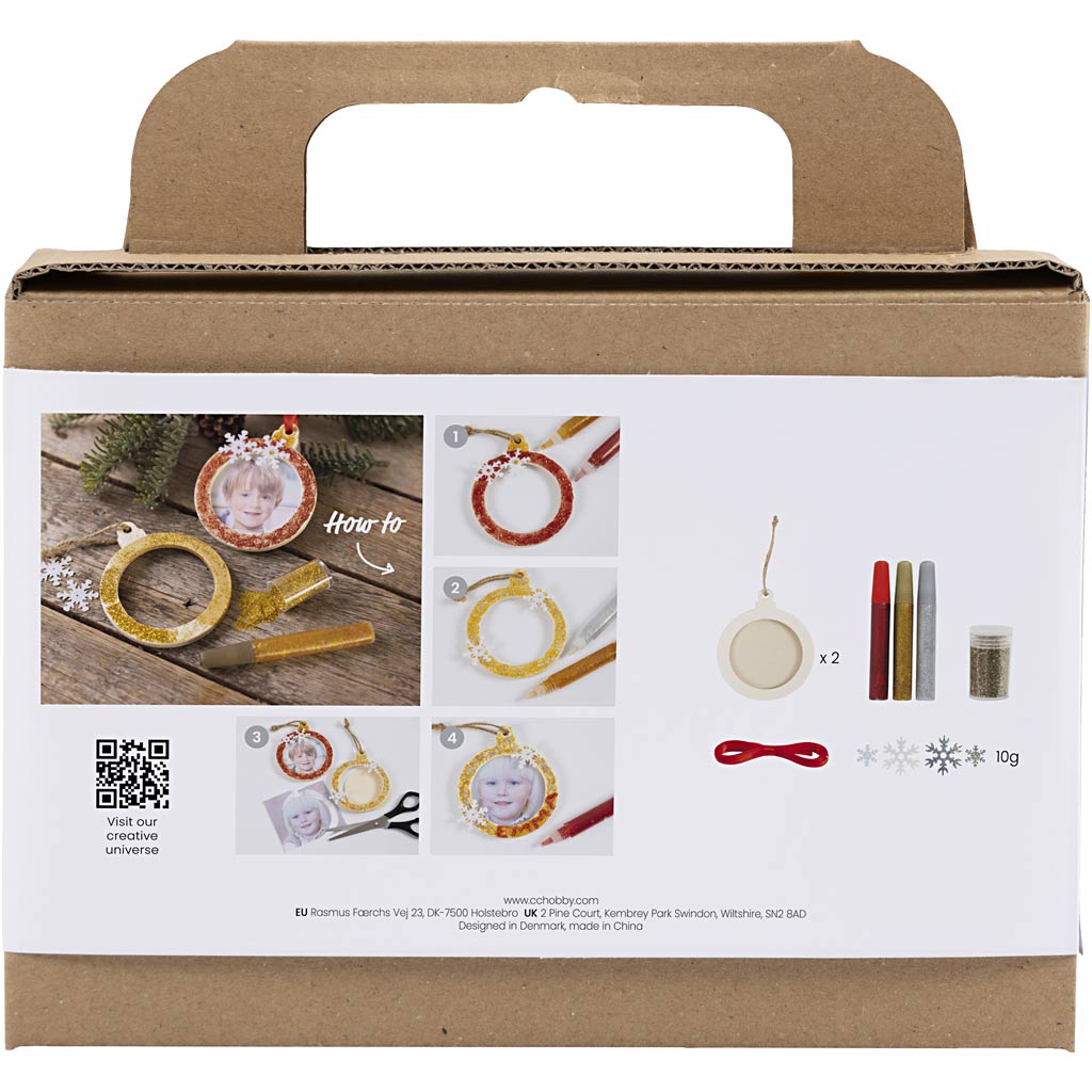 Creativ company mini hobby set décorations de Noël, cadres, 1 boîte
