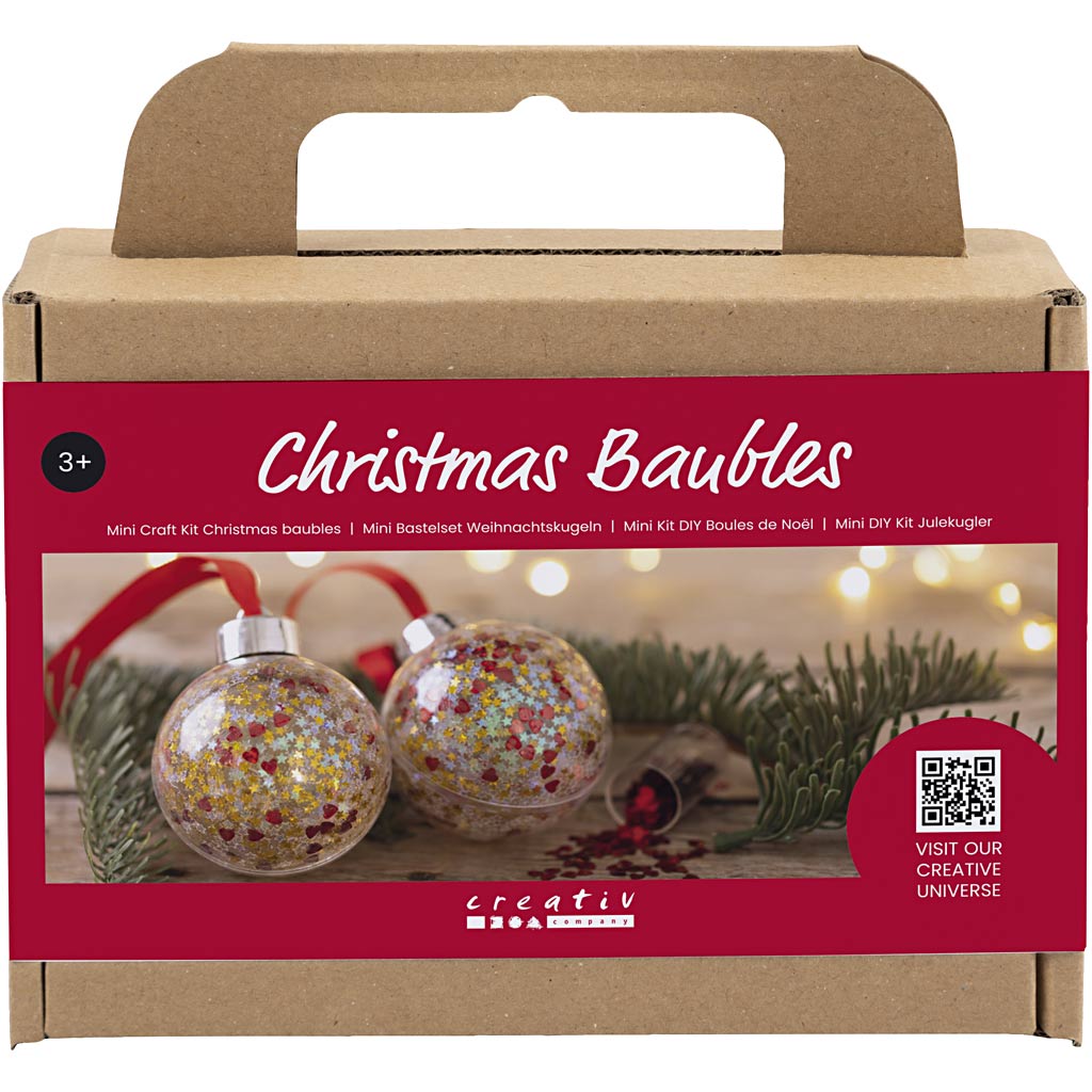 Creativ company mini hobby set Boules de Noël, paillettes, 1 boîte