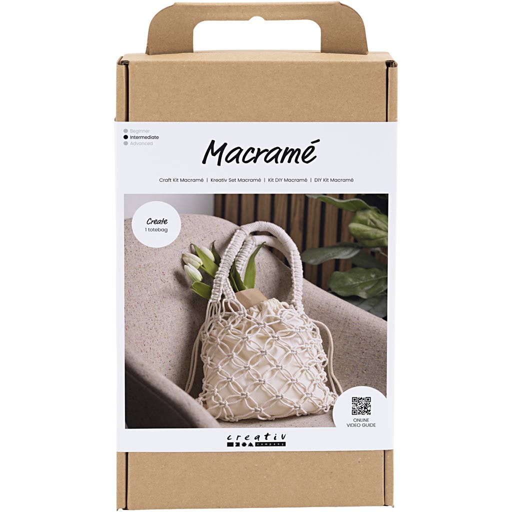 Creativ Company Hobbyset Macrame sac blanc
