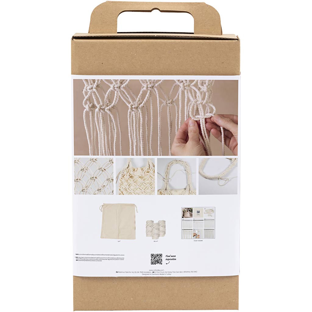 Creativ Company Hobbyset Macrame sac blanc