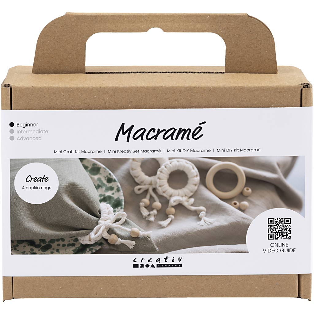 Creativ Company Mini Hobbyset Macrame servant de blanc cassé