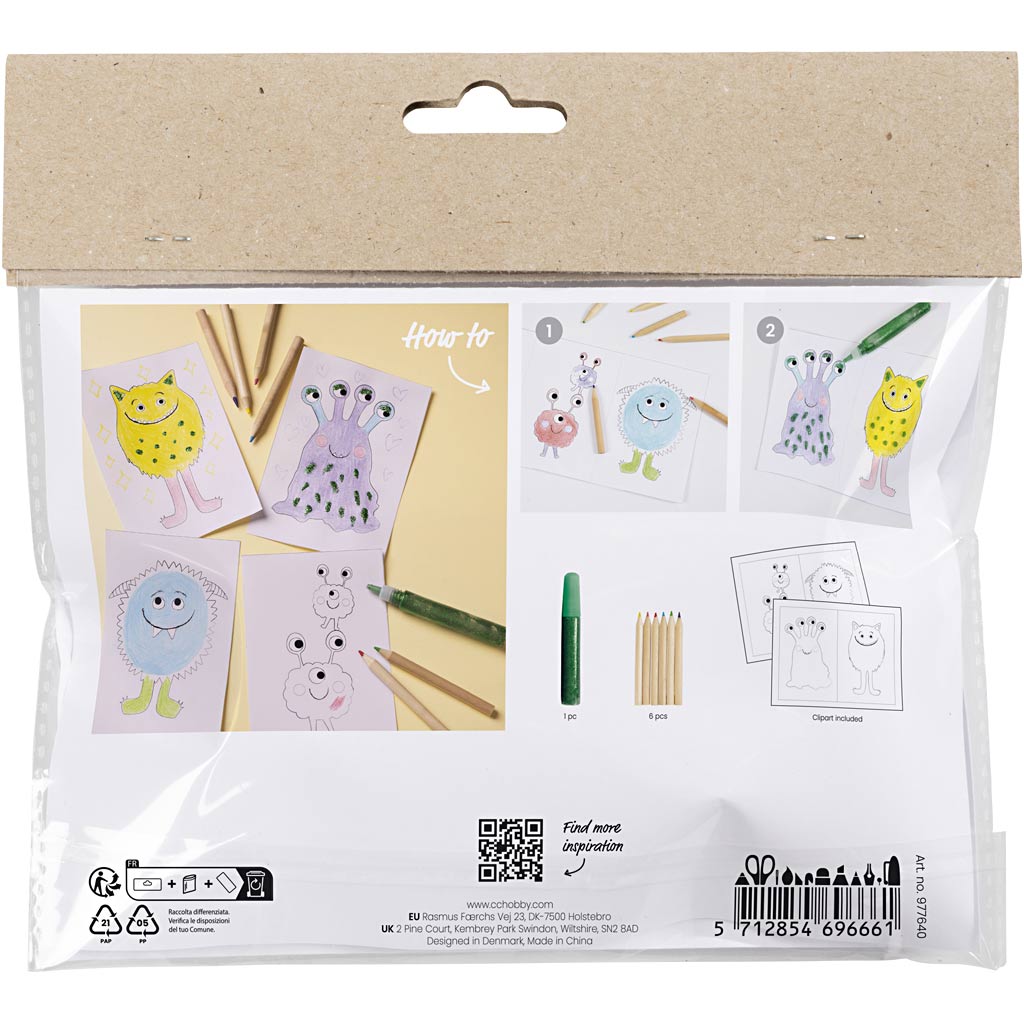 Creativ company mini hobby set couleurs, échantillon, différentes couleurs, 1 boîte
