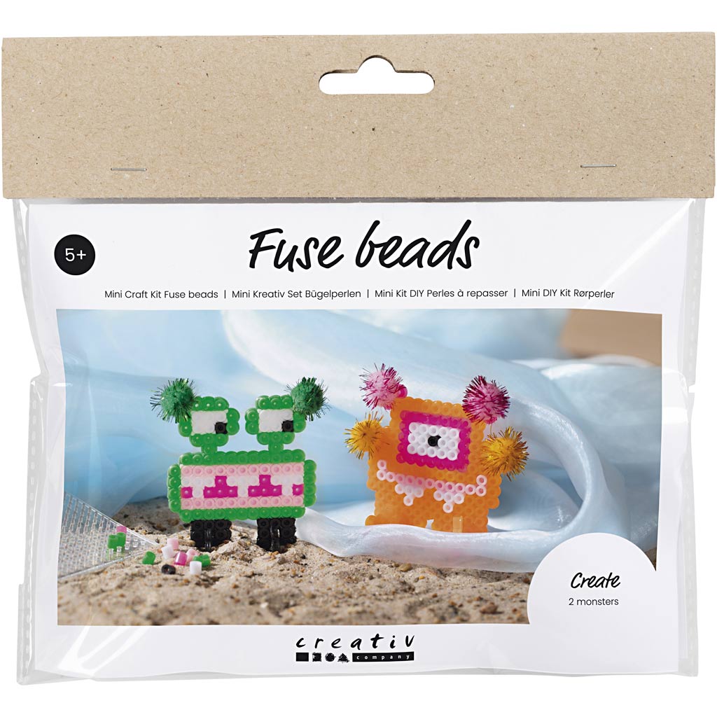 Creativ company mini hobby set perles à repasser, échantillon, différentes couleurs, 1 boîte