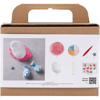 Creativ company mini kit de loisirs sculptant, monstre Freddy, rose fluo, 1 boîte
