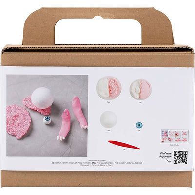 Creativ company mini kit de loisirs pour sculpture, Monster Sally, rose clair, 1 boîte