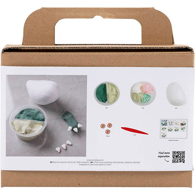 Creativ company mini kit de loisirs sculptant, monstre lulu, vert clair, vert foncé, 1 boîte