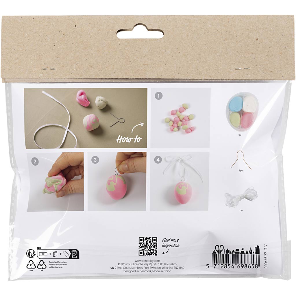 Creativ company mini set de loisirs pour sculpter des œufs marbrés