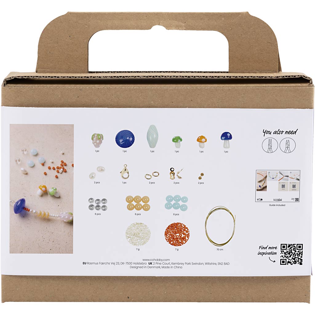 Creativ company mini hobby set bijoux, collier cool, coloré, 1 boîte