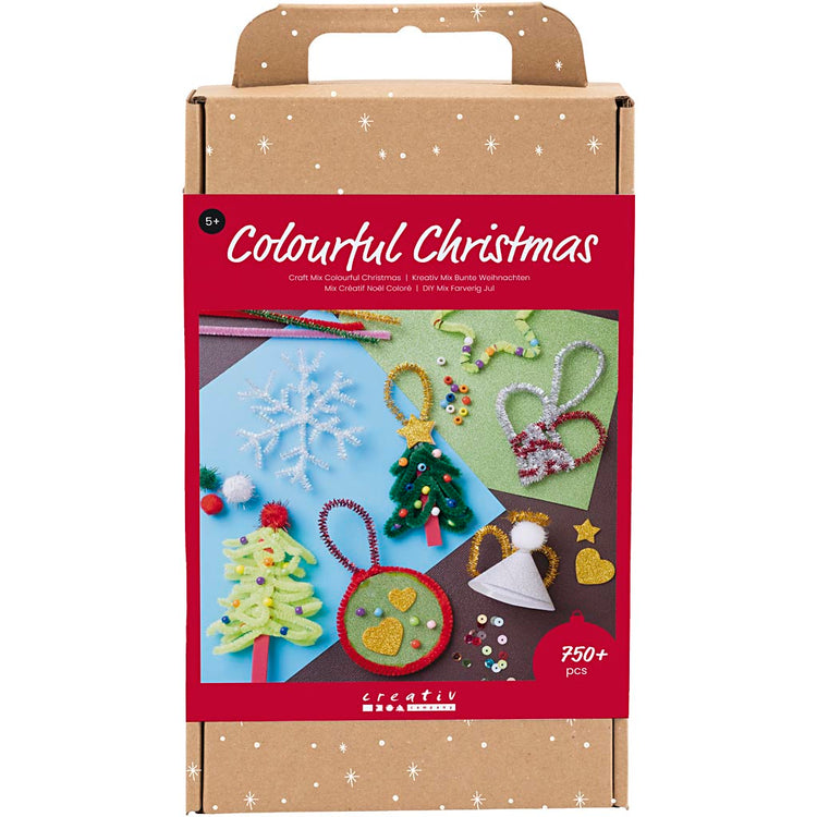 Creativ company boîte créative Noël coloré, figurines de Noël, différentes couleurs, 1 boîte