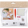 Creativ company mini hobby set origami, pigeon étoiles, rouge foncé, blanc cassé, 1 boîte