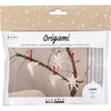 Creativ company mini hobby set origami, pigeon étoiles, rouge foncé, blanc cassé, 1 boîte