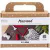 Creativ company mini hobby set macramé, Père Noël, Noël rouge, blanc cassé, 1 boîte