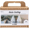 Creativ company mini hobby set résine coulée, arbres de Noël, blanc, 1 boîte