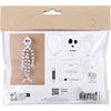 Creativ company mini hobby set décorations en papier, squelette, noir et blanc, 1 boîte