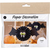Creativ company mini hobby set décorations en papier, chauves-souris, noir, blanc, 1 boîte