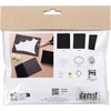 Creativ company mini hobby set décorations en papier, chauves-souris, noir, blanc, 1 boîte