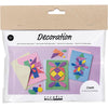 Creativ company mini hobby set décoration, cartes décorées, bleu, vert, rose, 1 boîte
