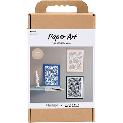 Creativ company hobby set paper art, tableaux à accrocher, blanc cassé, 1 boîte